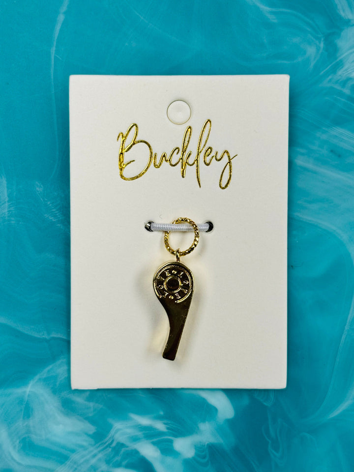 The Buckley Golden Whistle Charm
