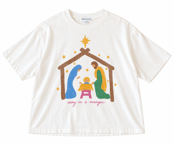 P&P Away In A Manger Crop Tee