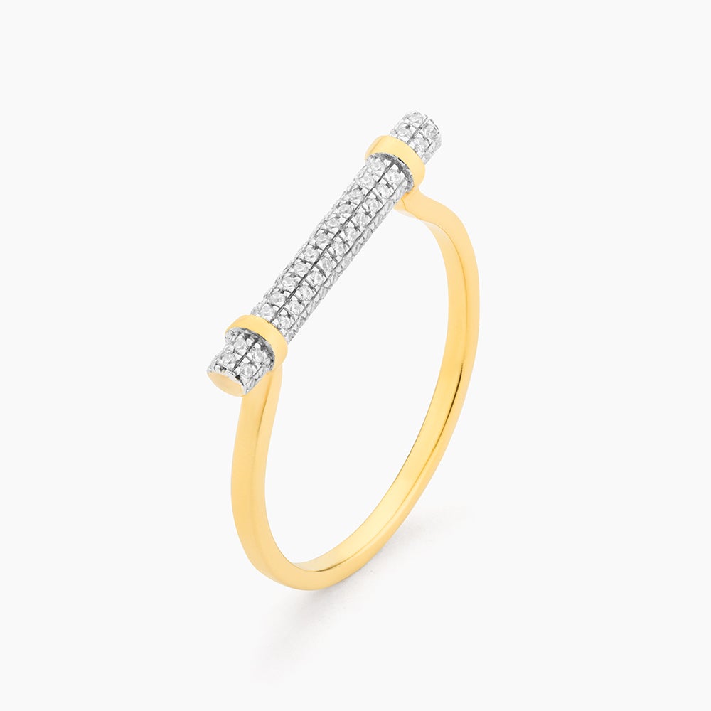 ES Diamond Log Statement Ring