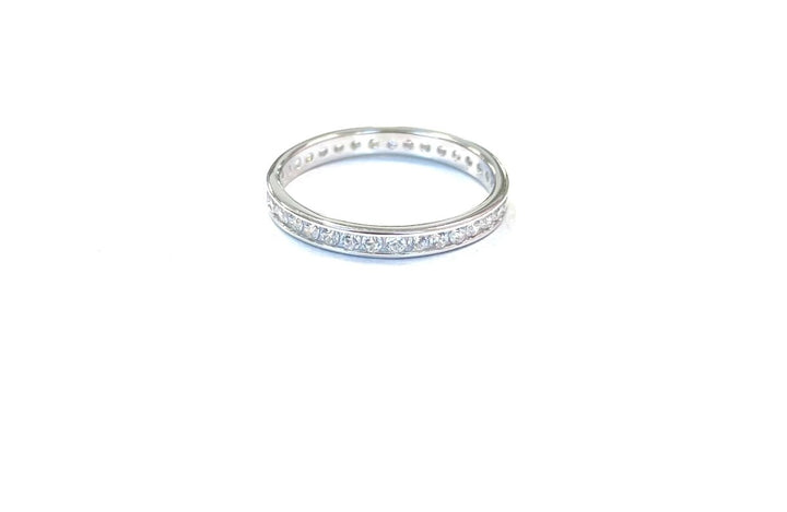Sterling Ring-Full Inset Sparkle CZ Band