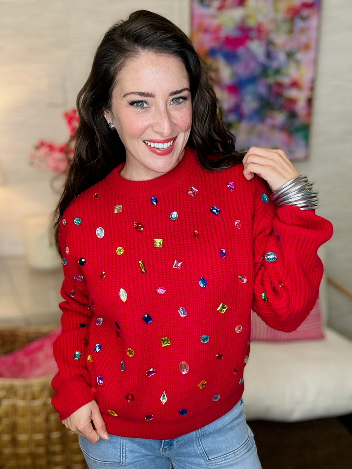 The Ornamental Sweater in Red