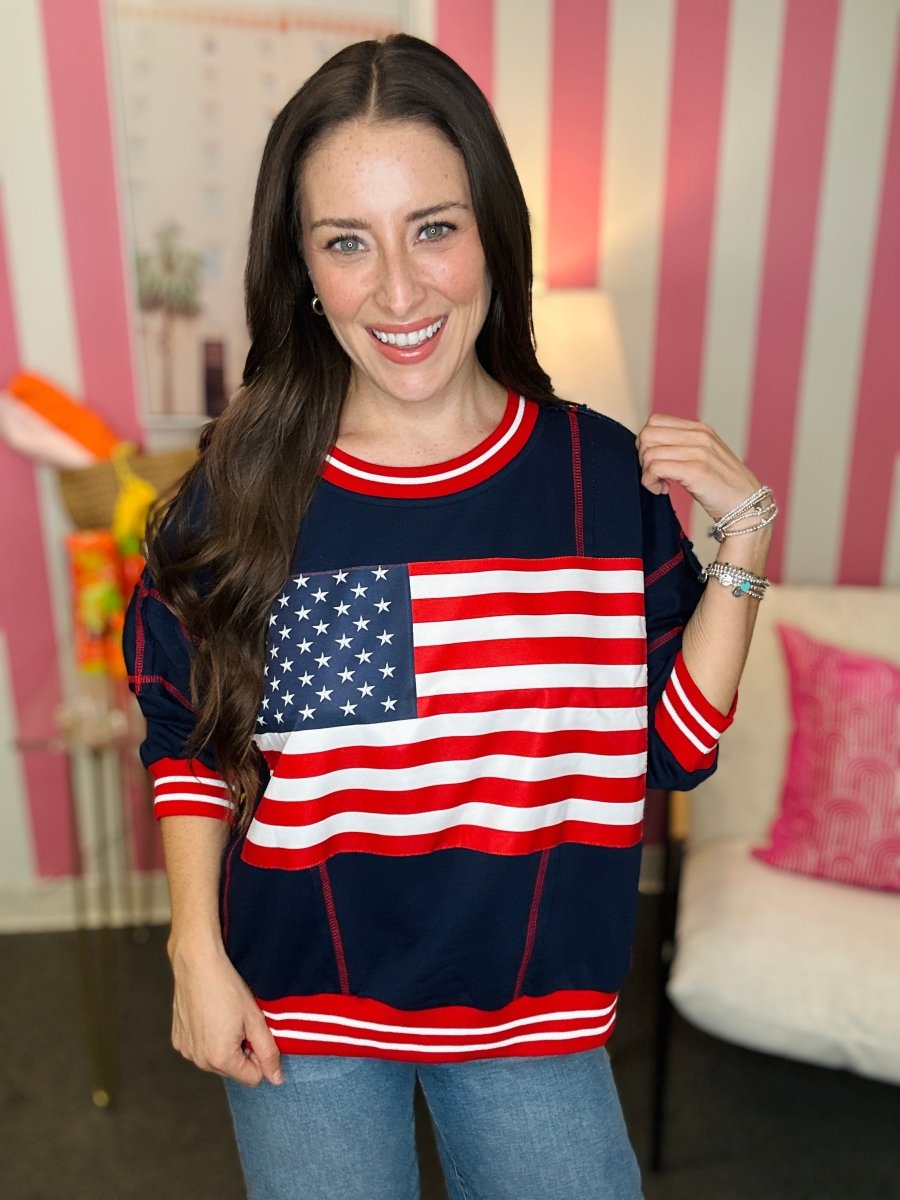 The Big Flag Pullover in Navy