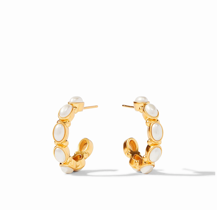 JV Mykonos Hoop Gold Pearl
