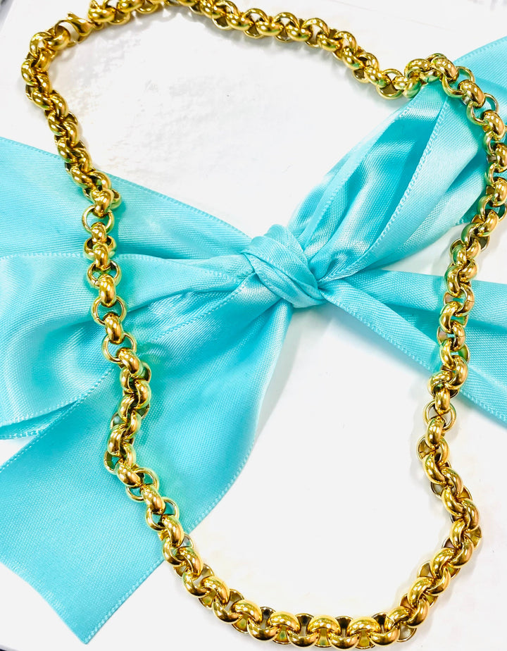 The Tai Gold Steel Thick Necklace