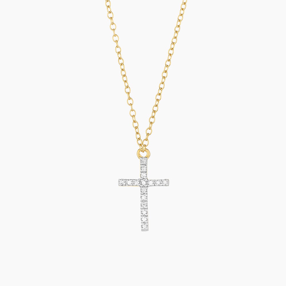 ES Believe Cross Pendant Necklace