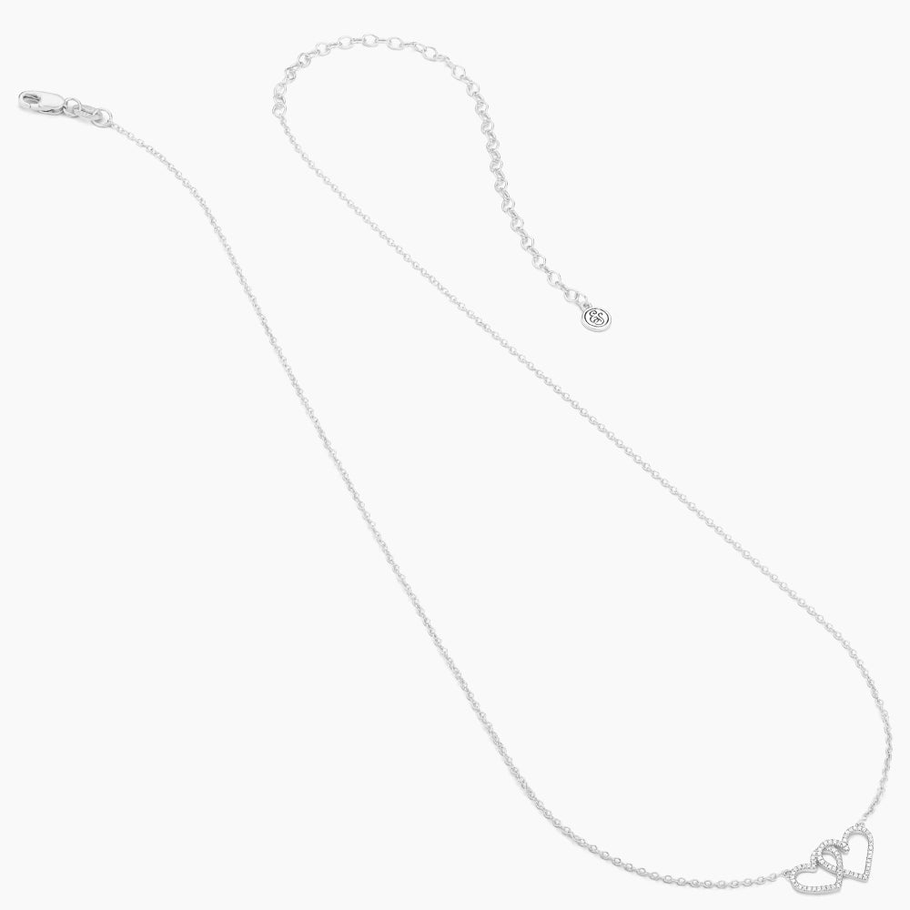 ES Two Hearts Pendant Necklace