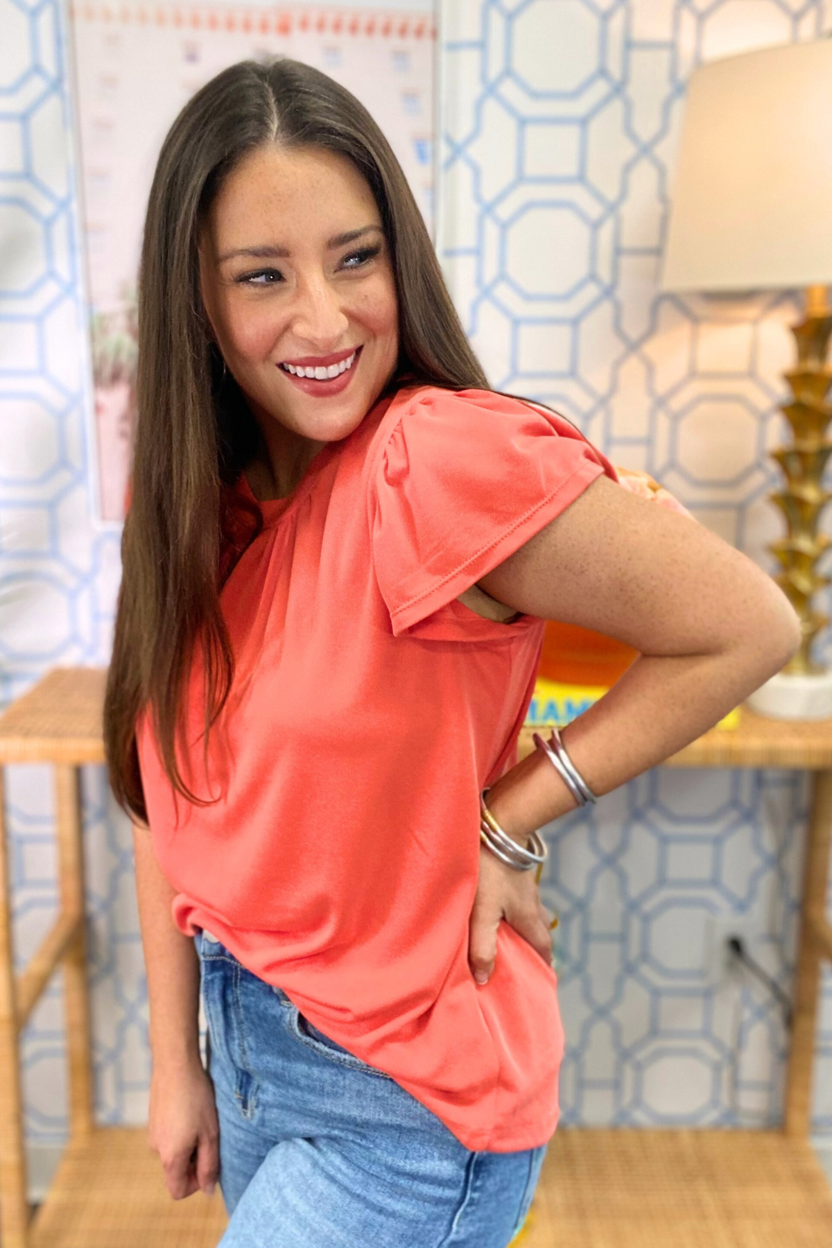 The Meredith Flutter Top in 6 Colors