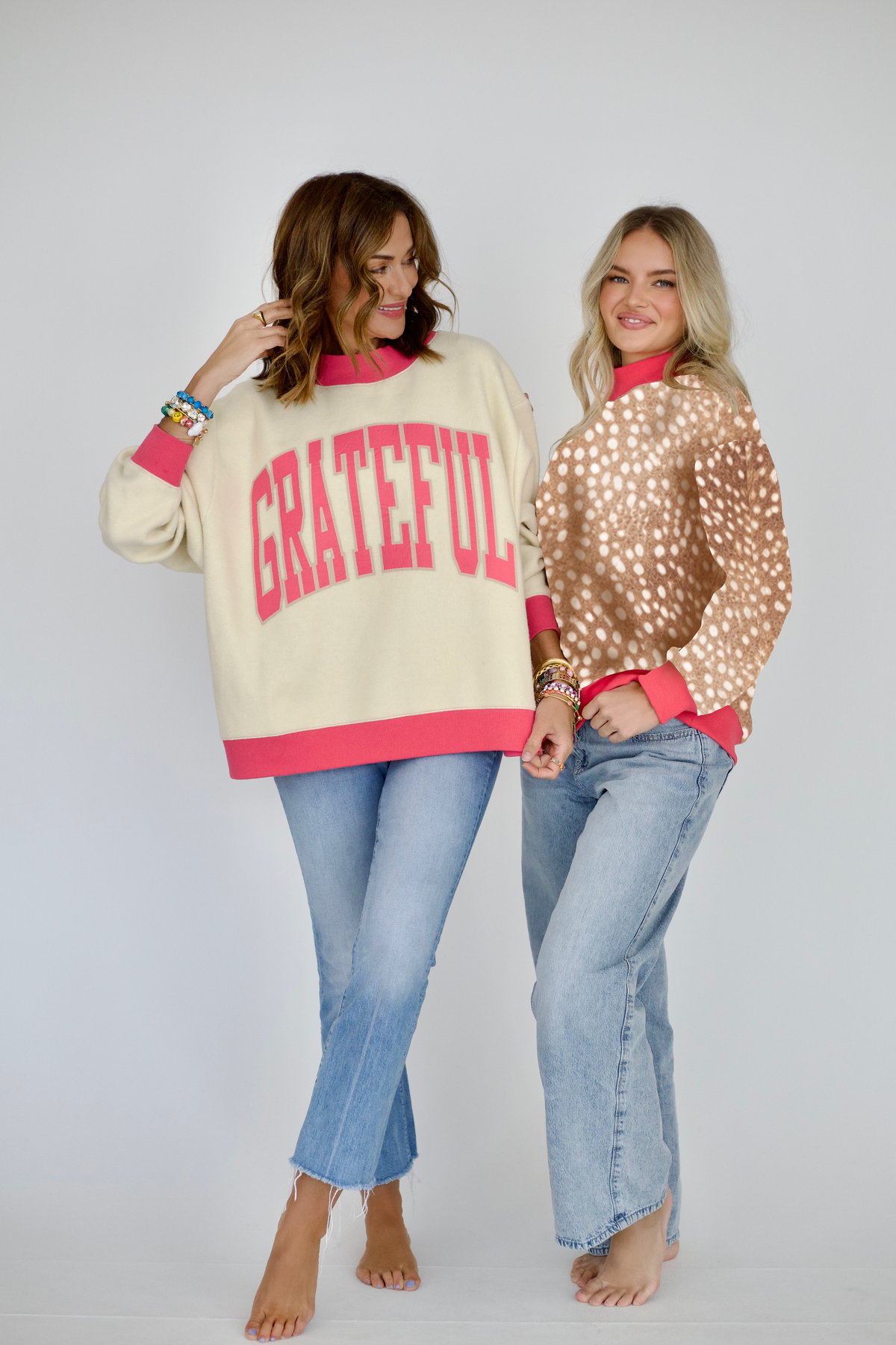 P&P Grateful 2-Sided Mock Sweatshirt