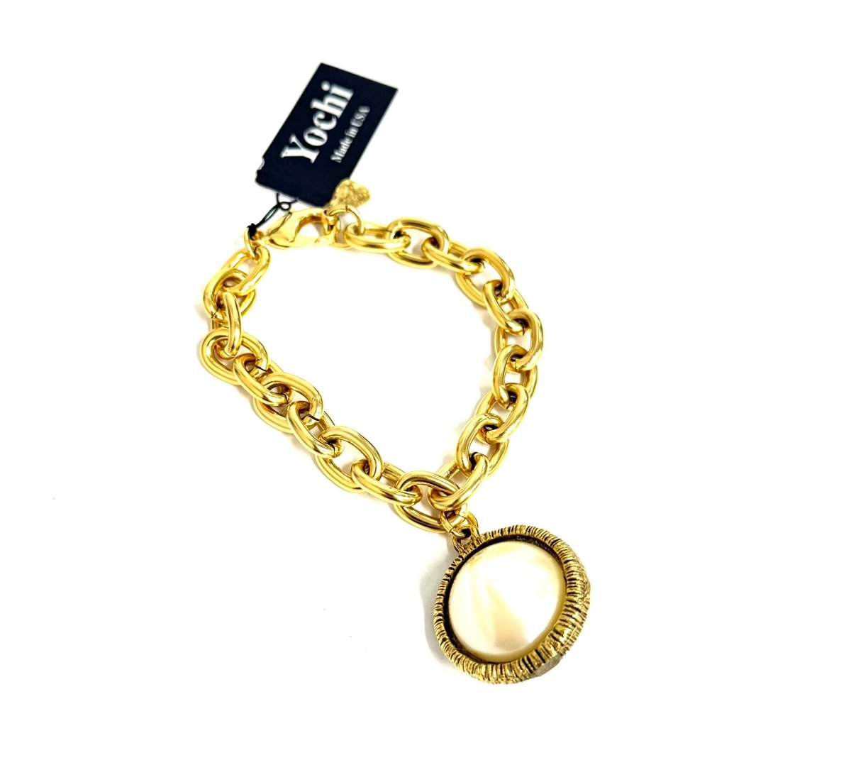 Yochi Statement Stone Chain Bracelet