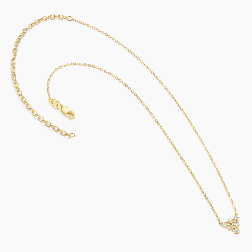 ES Honeycomb Pendant Necklace