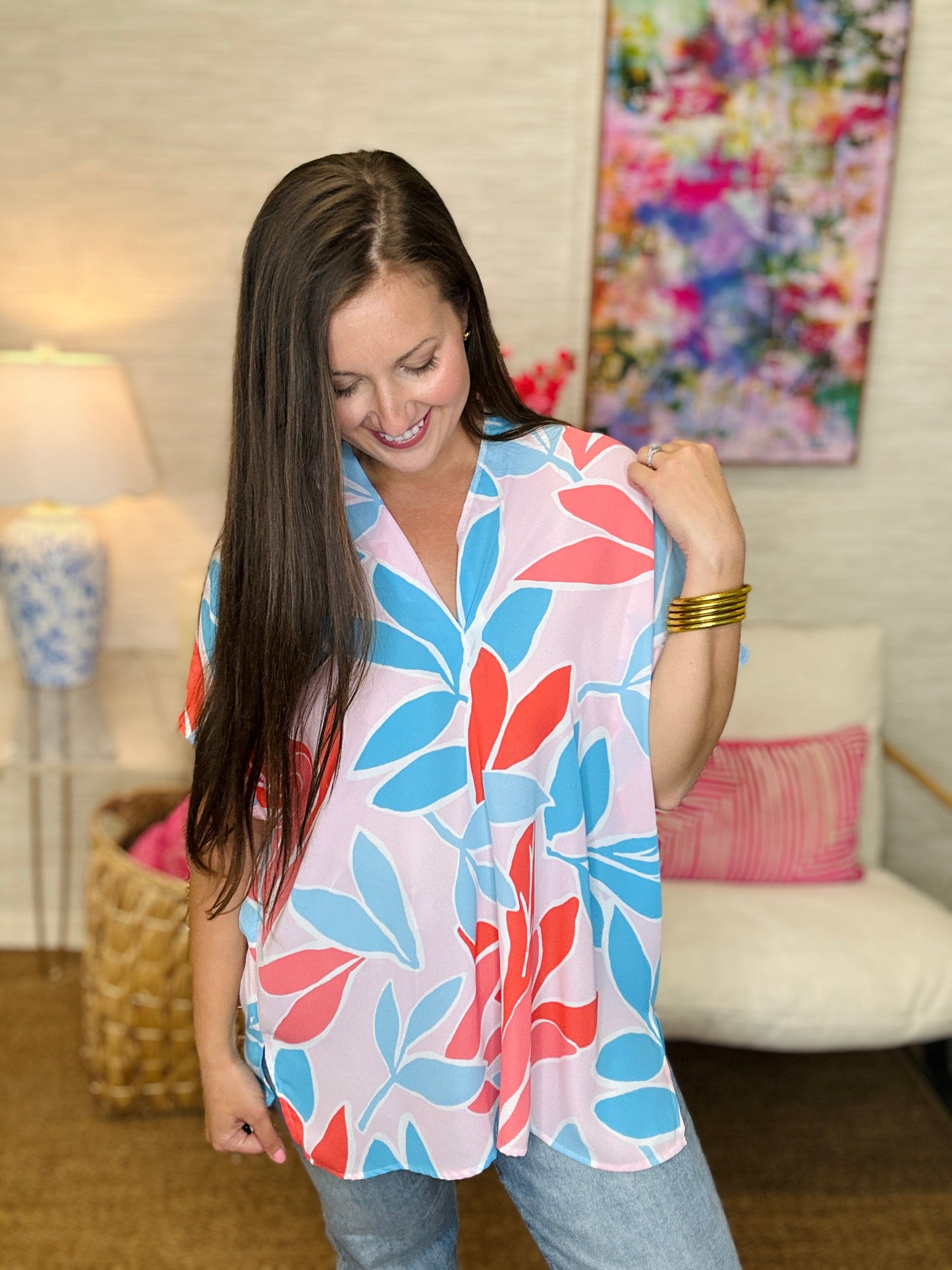 The V Top in Capri Crush