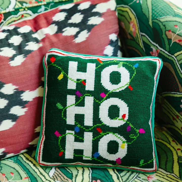 The Ho Ho Ho Needlepoint Pillow
