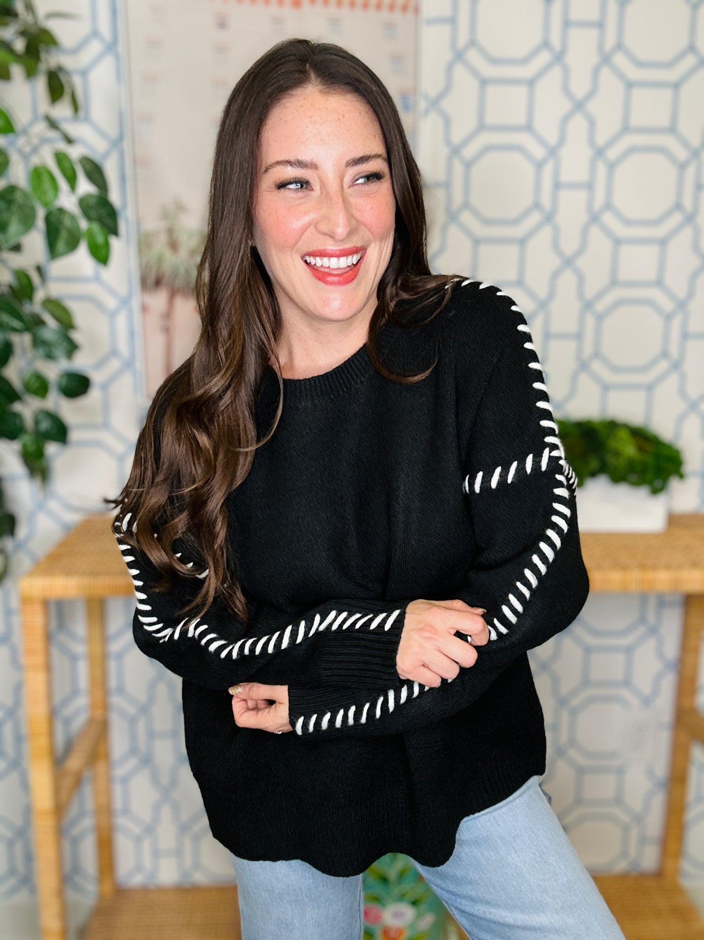 The Sew Stitched Sweater- AS