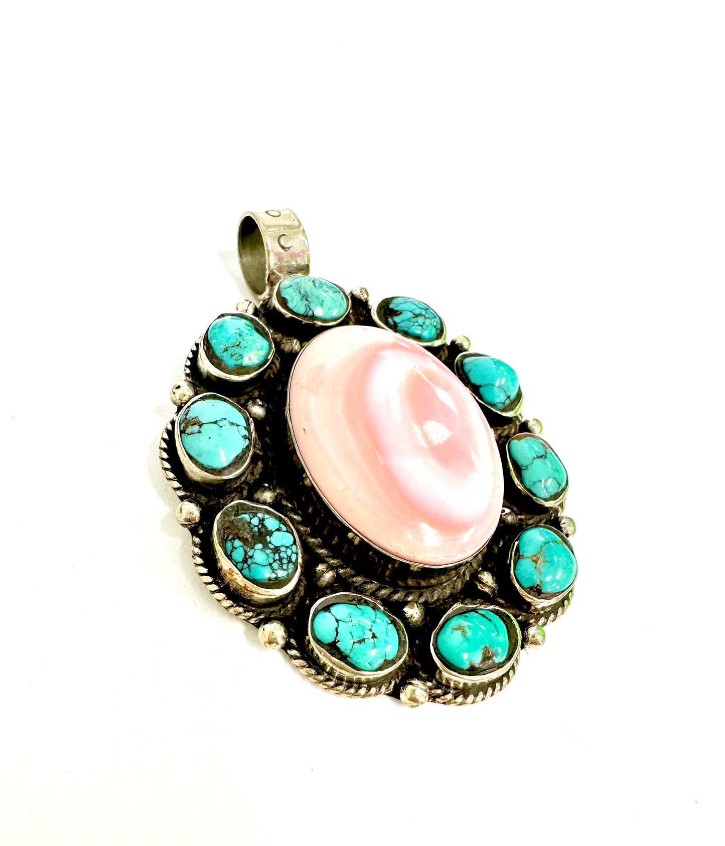 The Pink & Turquoise Baby Squash Pendant