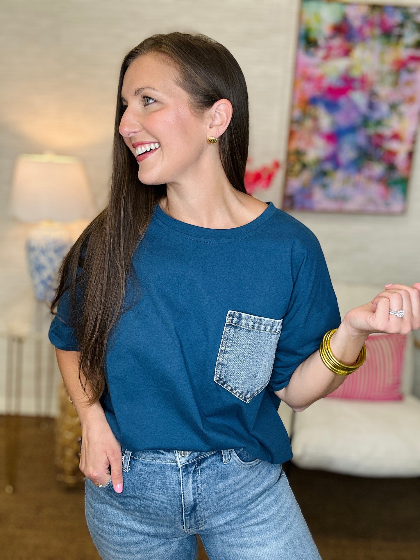 The Denim Pocket Top-3 Colors/AS