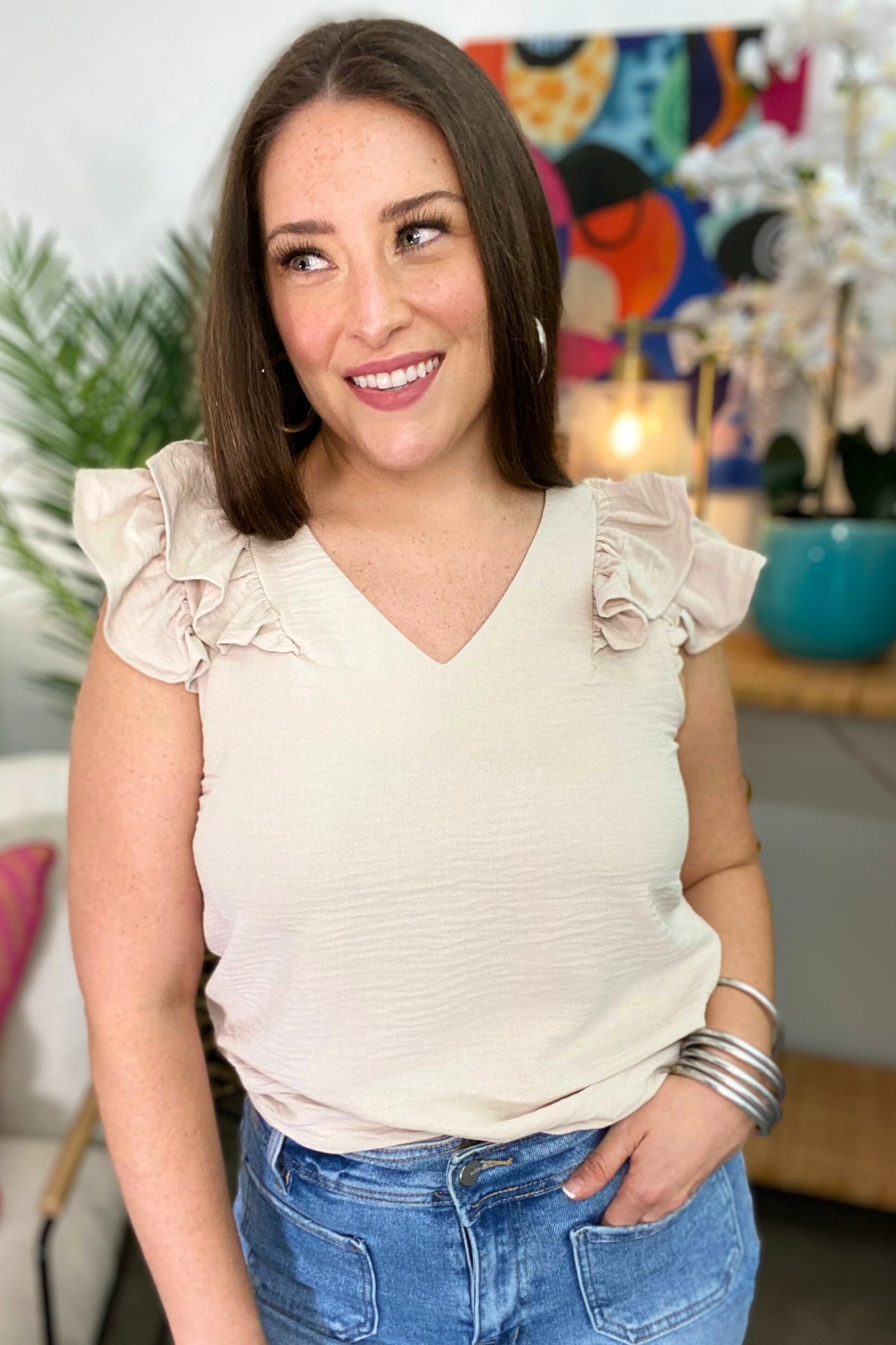 The STEAL Cherry Ruffle Top - 8 Colors