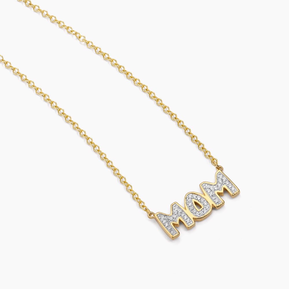 ES Best Mom In The World Pendant Necklace