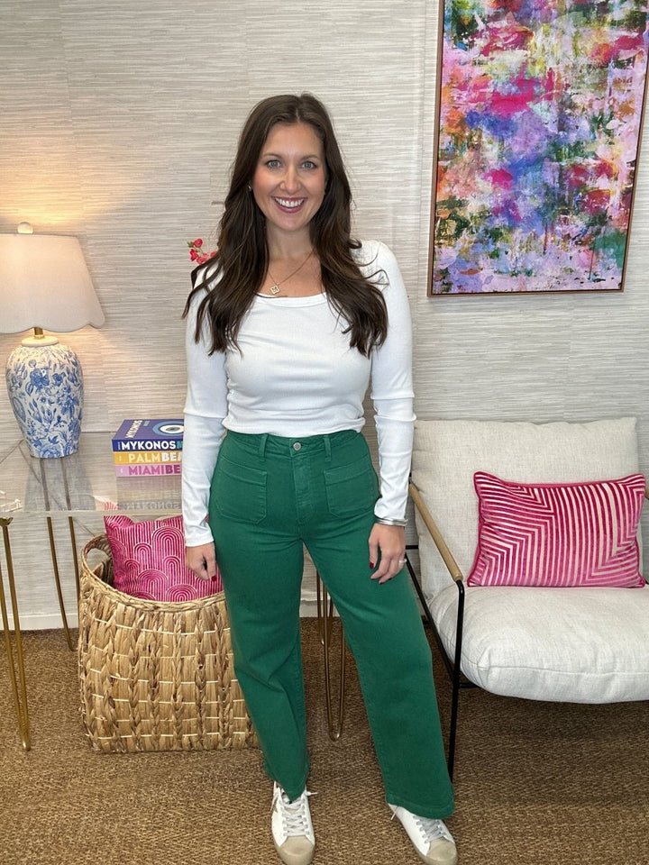The Just Green Jeans