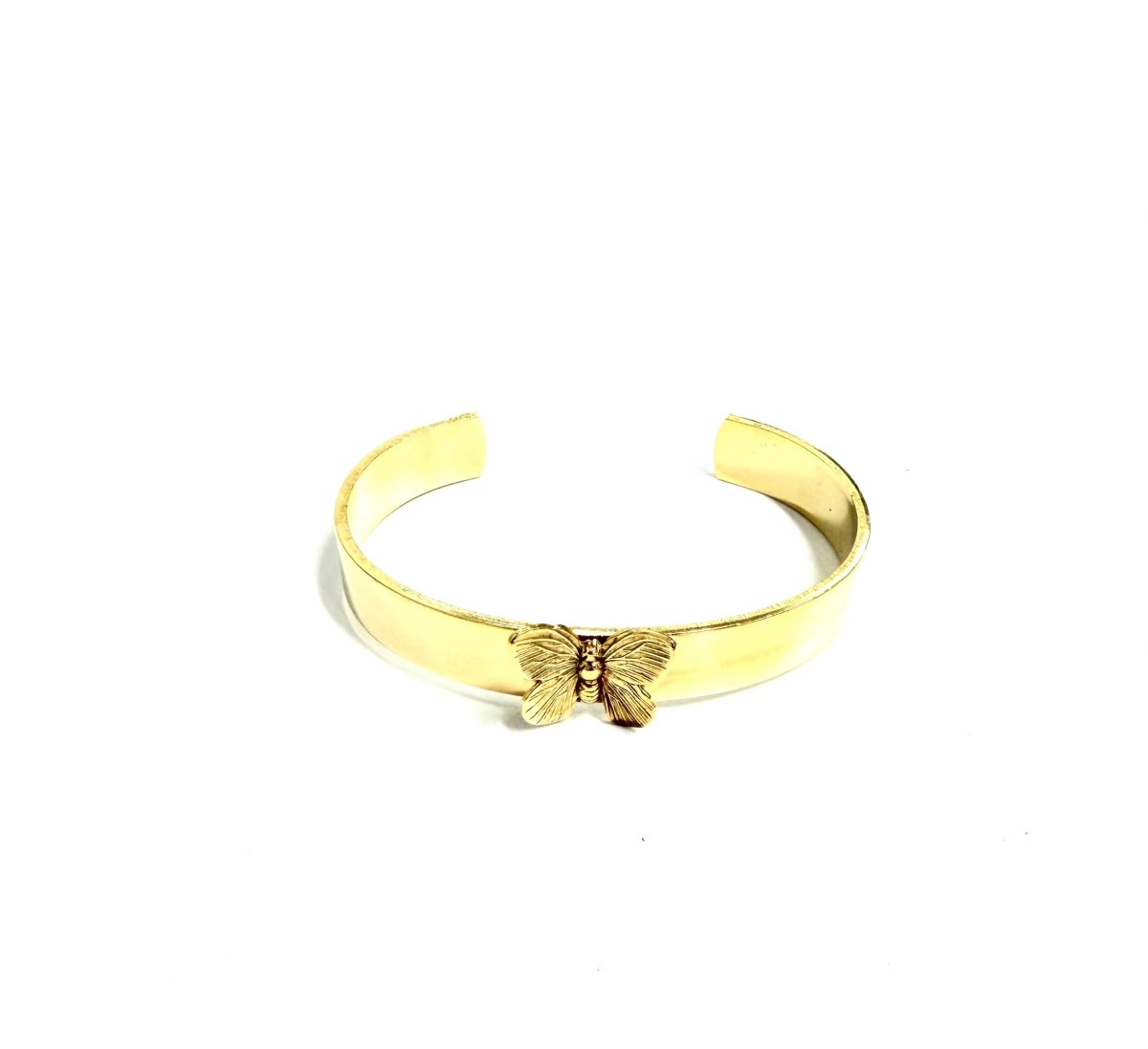 Yochi Gold Cuff With Little Butterfly