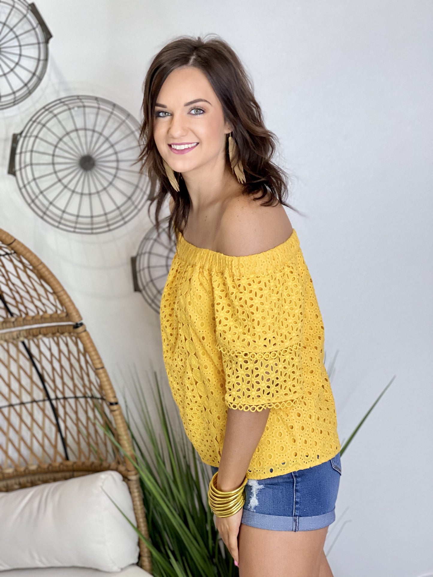 The Sunflower Eyelet Top