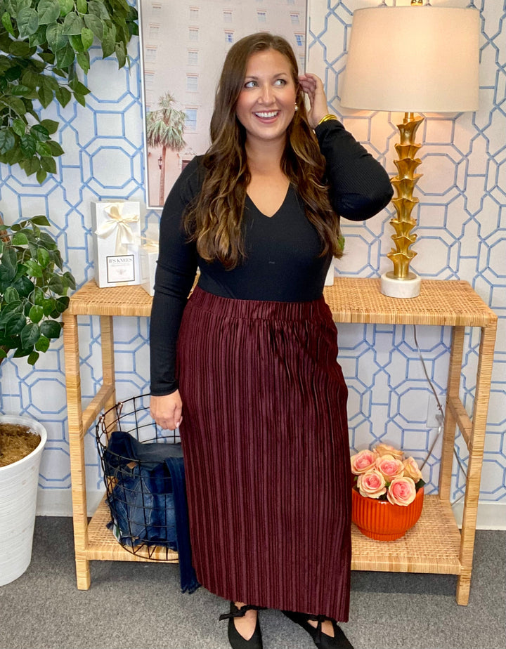 The Velvet Midi Skirt-2 Colors