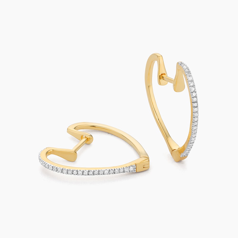 ES Silver Linings Heart Hoop Earrings