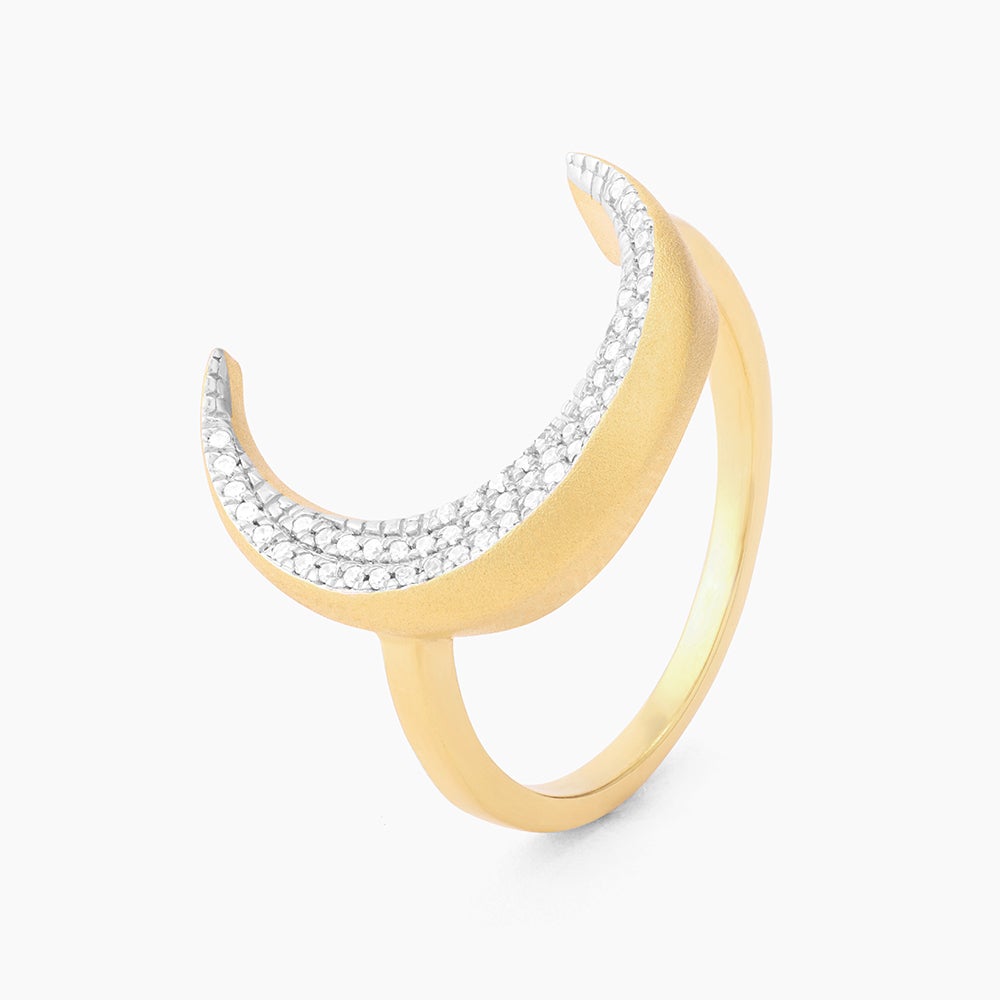 ES Crescent Moon Statement Ring