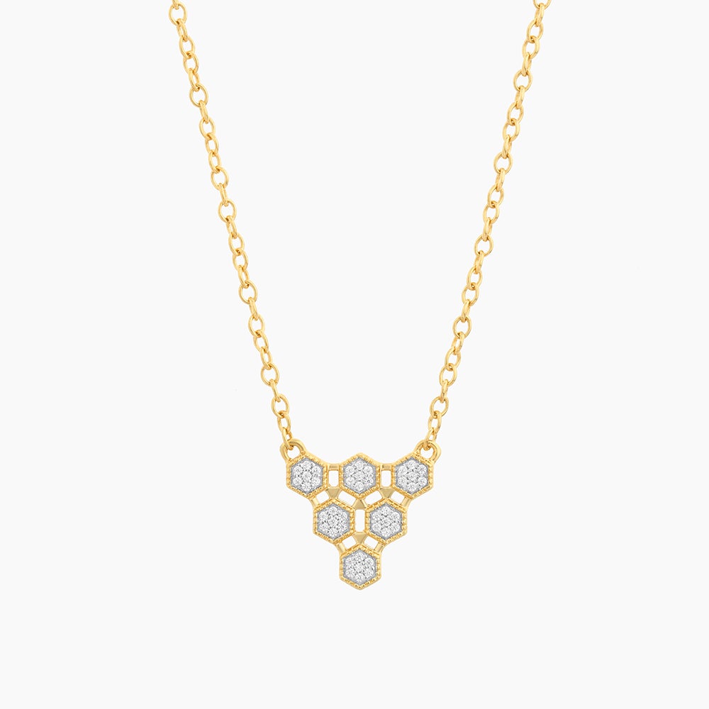 ES Honeycomb Pendant Necklace