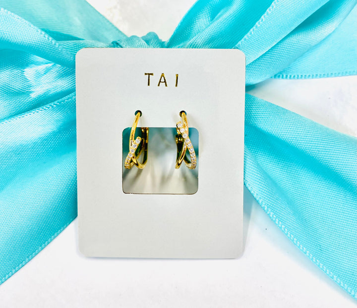 The Pave Crossover Huggies