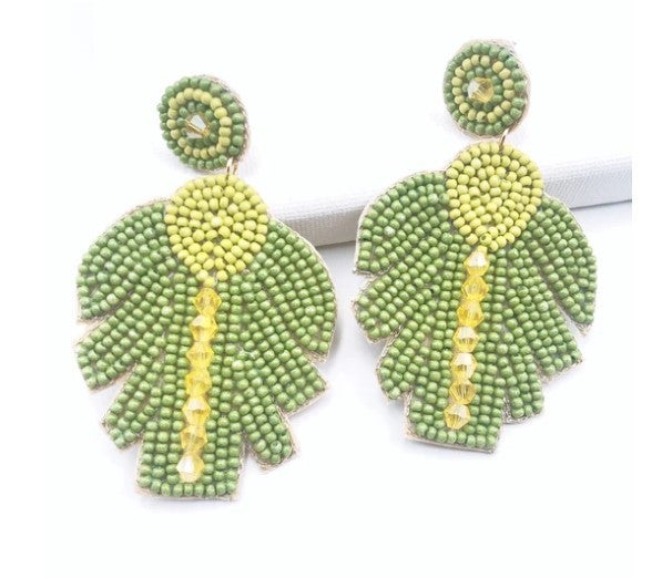 The TJ Green Leaf Earrings