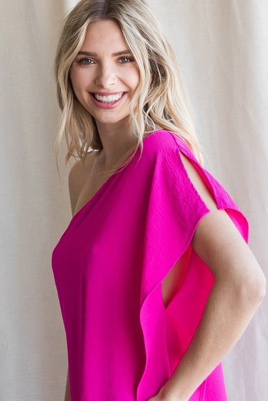 The Sass Shoulder Dress-3 Colors