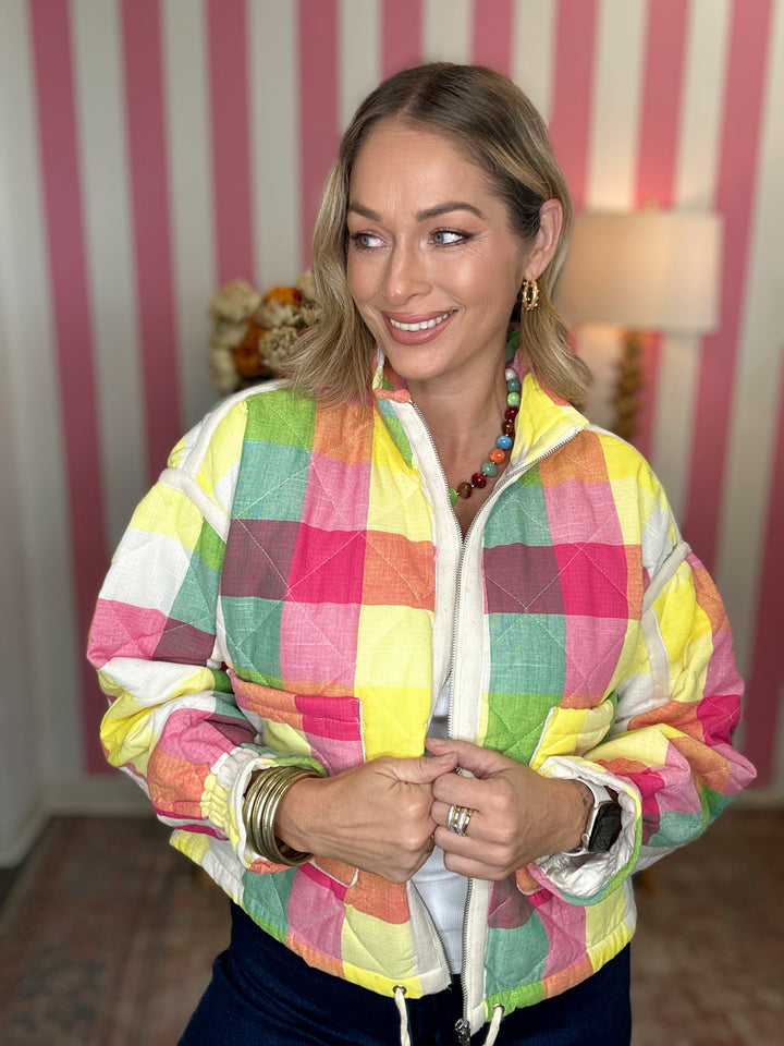 The Quilted Puffer in Yellow-AS