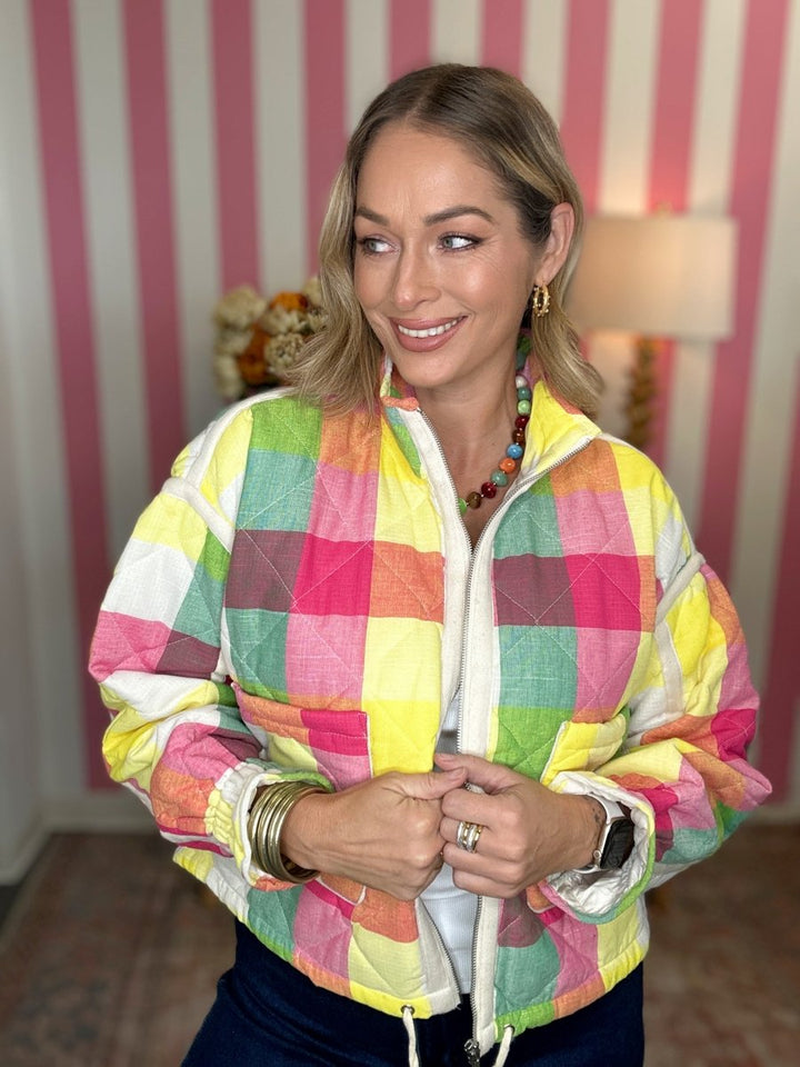 The Quilted Puffer in Yellow-AS