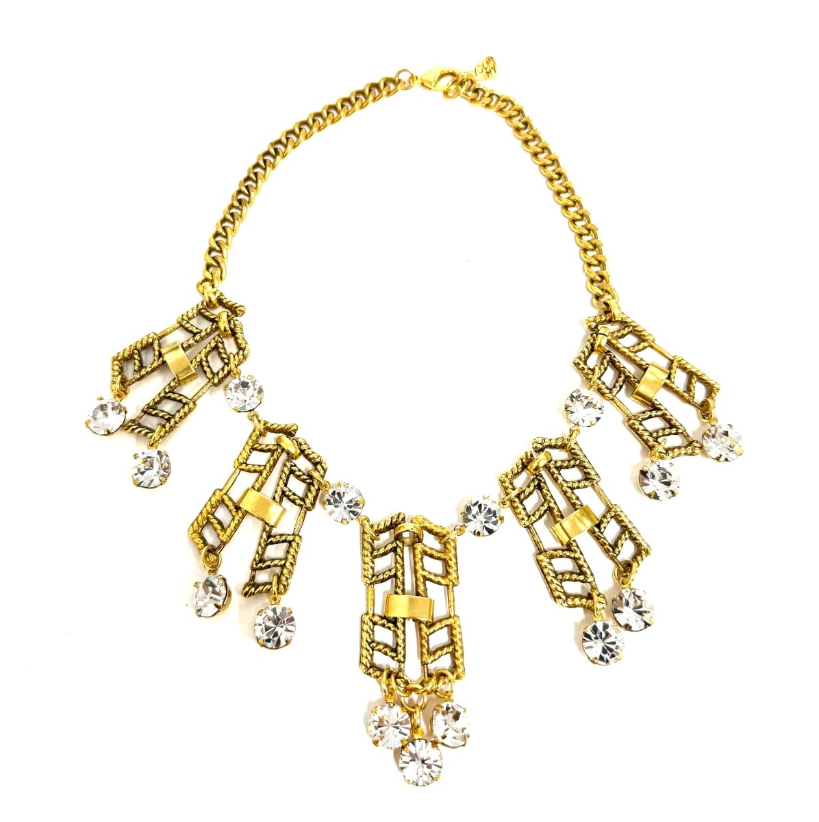 The Yochi Grecian Clear Stone Necklace
