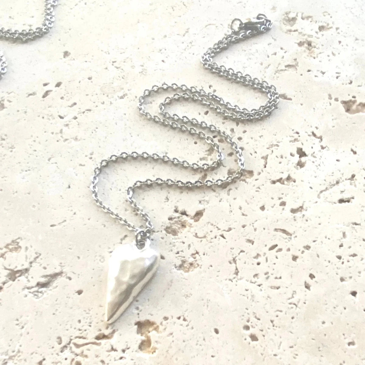 The Little Hammered Heart Necklace