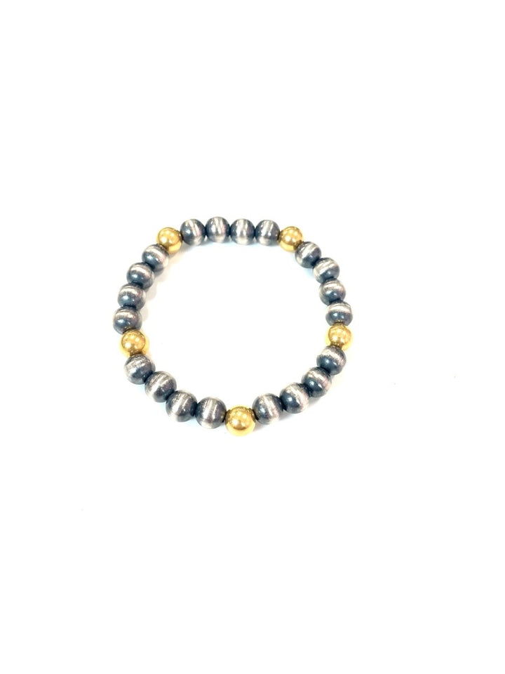 Navajo Pearls Mixed Stretch Bracelet-8mm