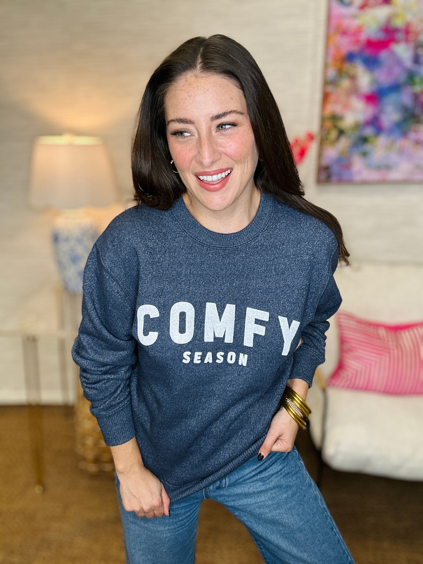 Comfy Season Knit Sweatshirt