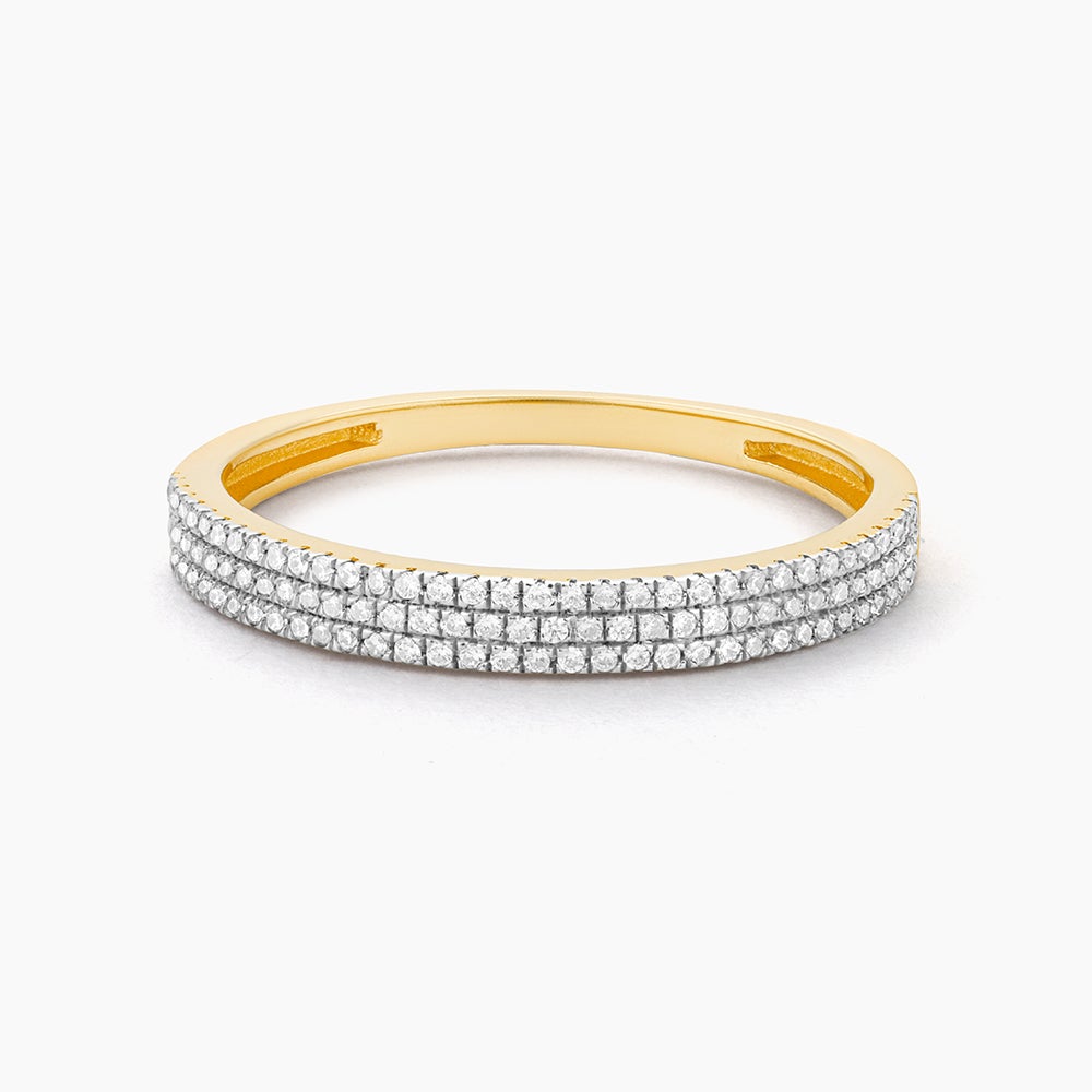 ES Triple Row Diamond Ring