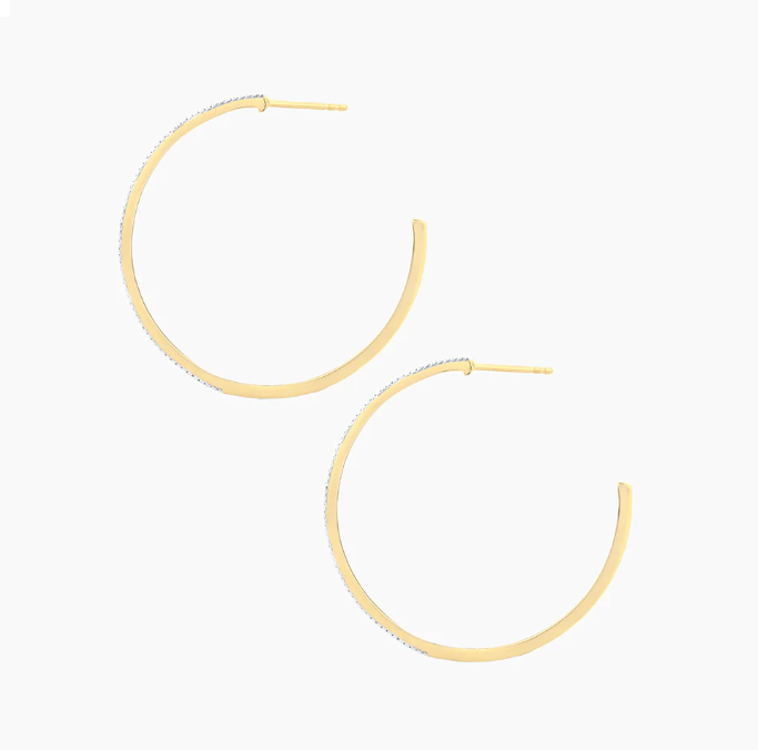 ES One Hot Havana Night Sterling Silver Hoop Earrings