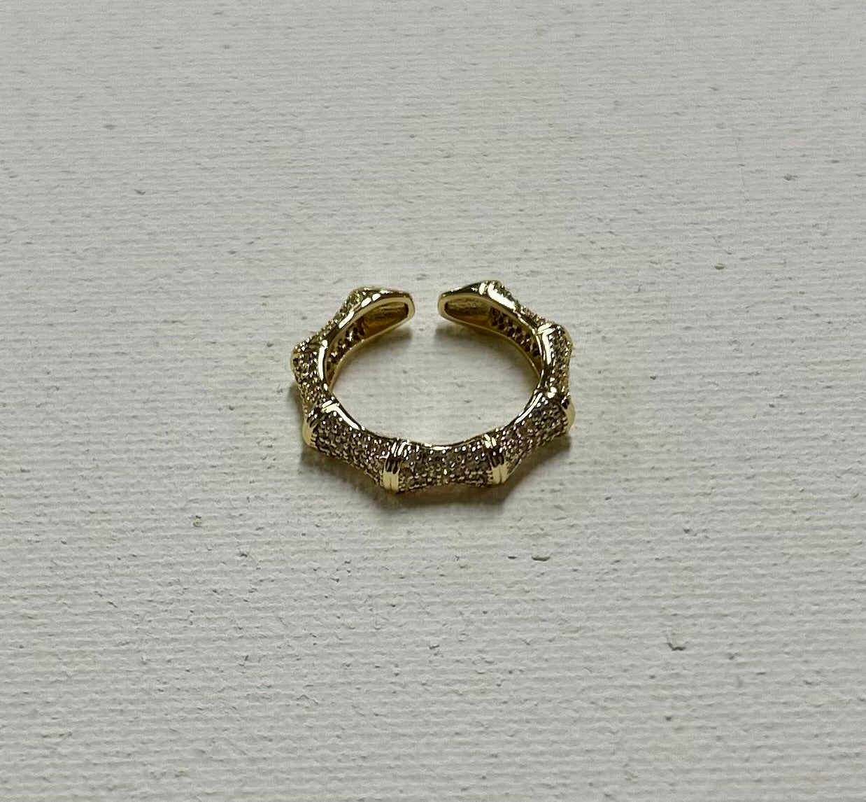 TJ Bamboo Crystal Ring