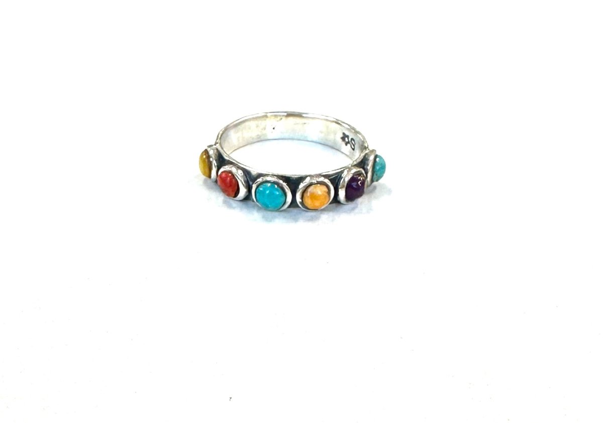 Sterling Ring-Multi Color Stones