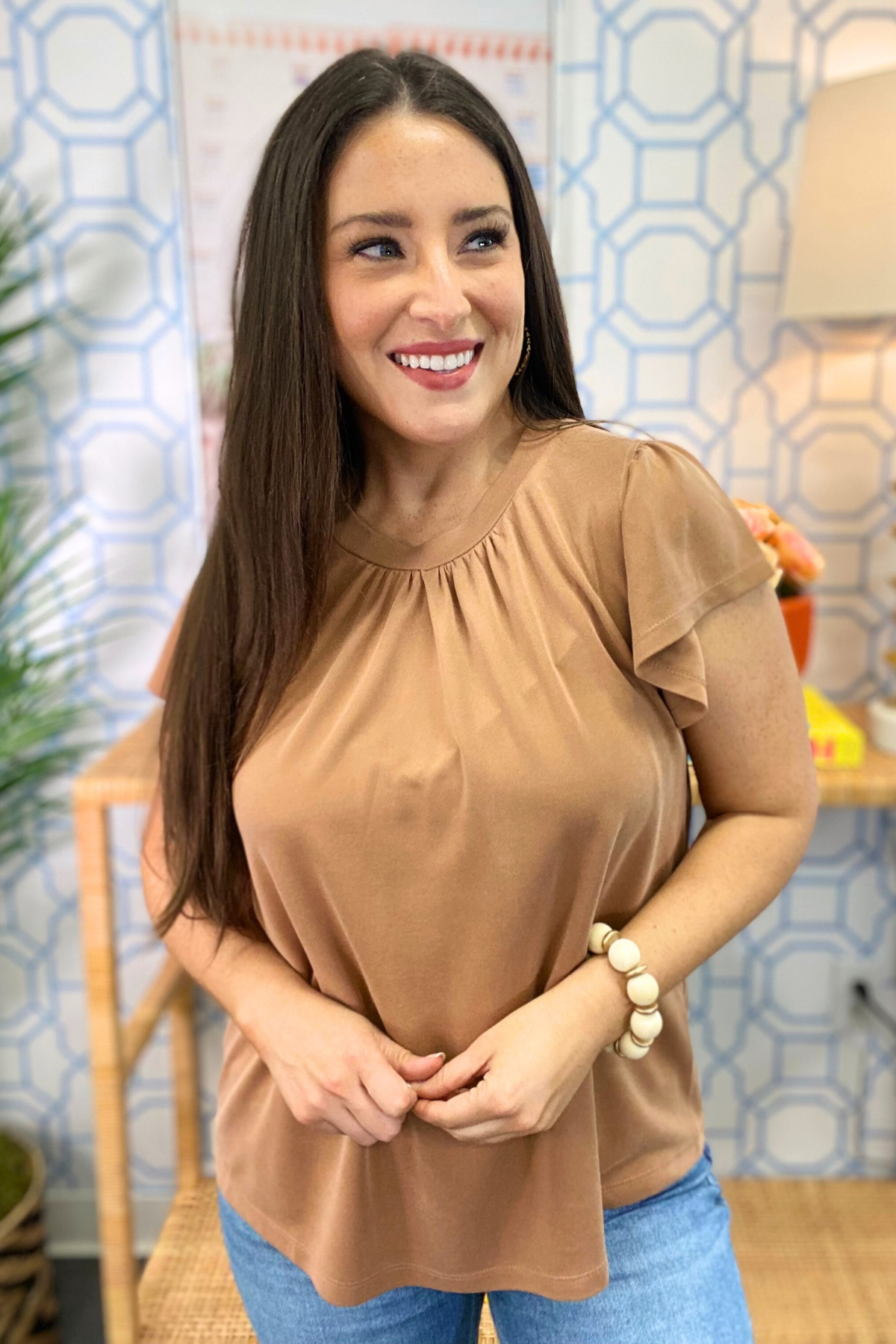 The Meredith Flutter Top in 6 Colors