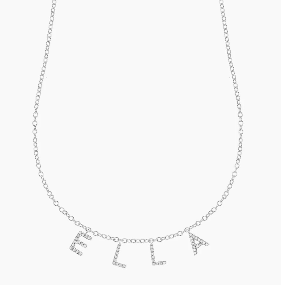 ES Custom Name Charm Necklace