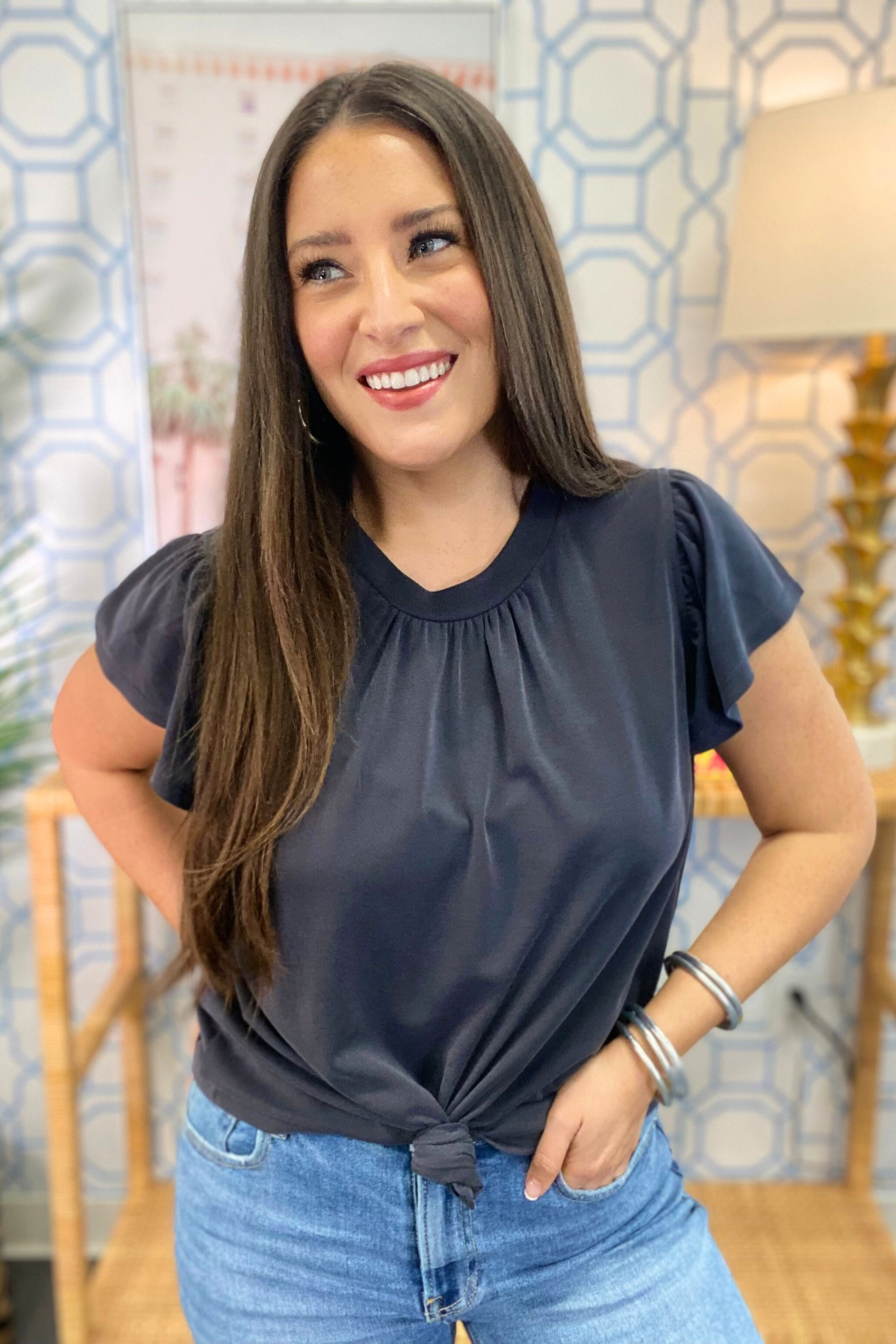 The Meredith Flutter Top in 6 Colors