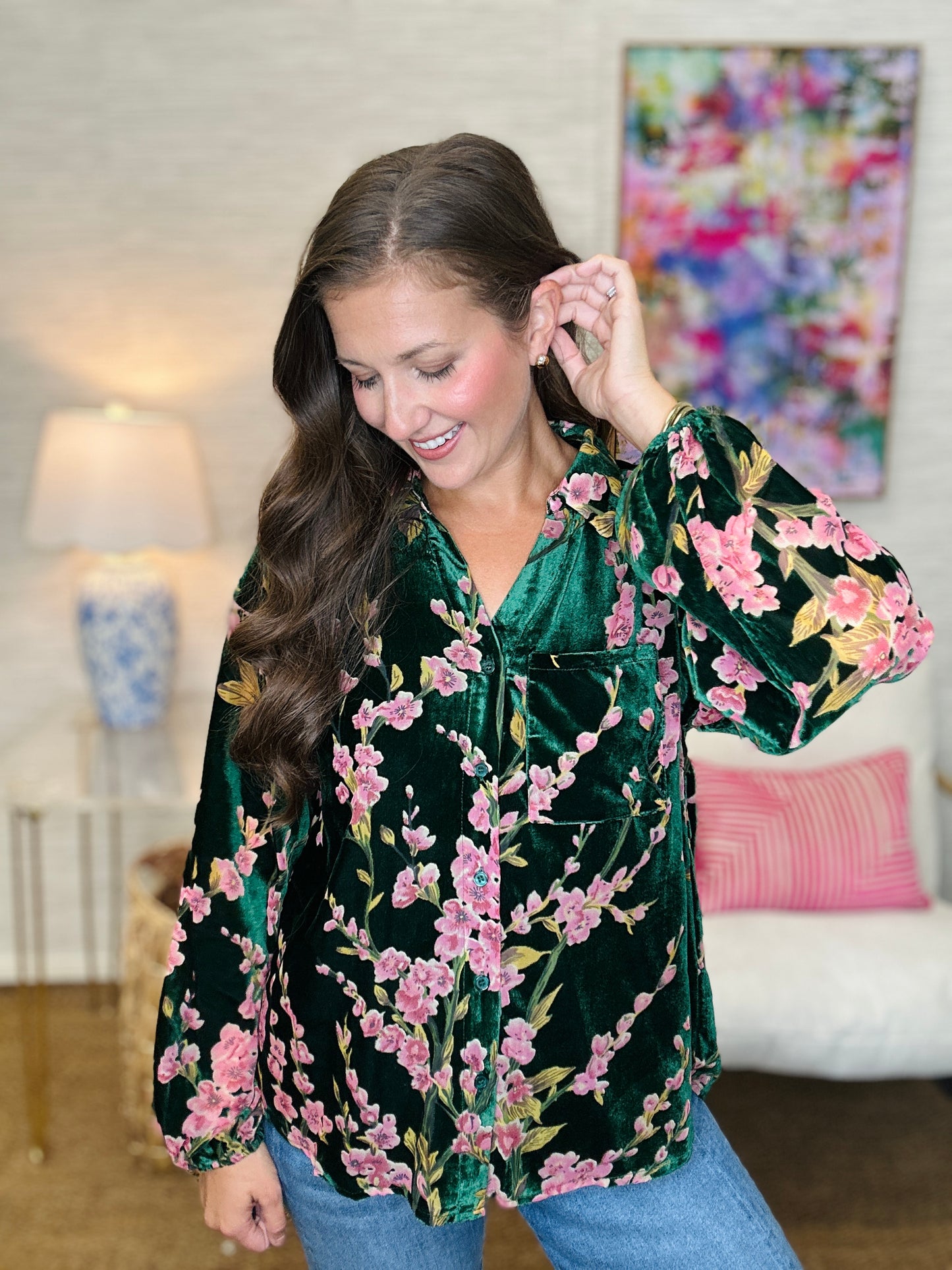 The Pruitt Top in Hunter Green
