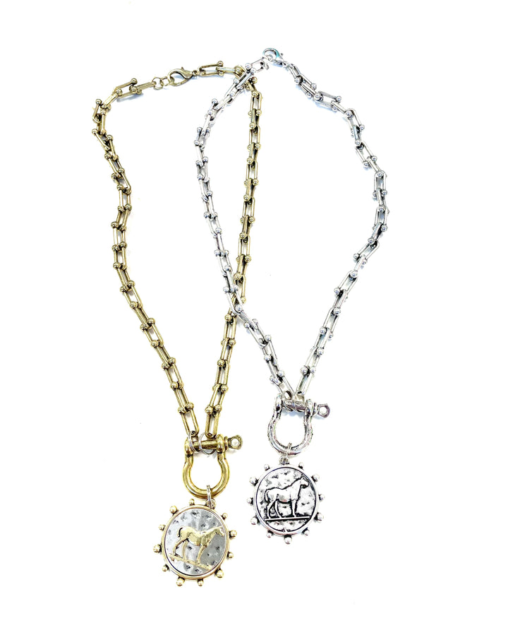 The Horse Coin Necklace- 2 Colors