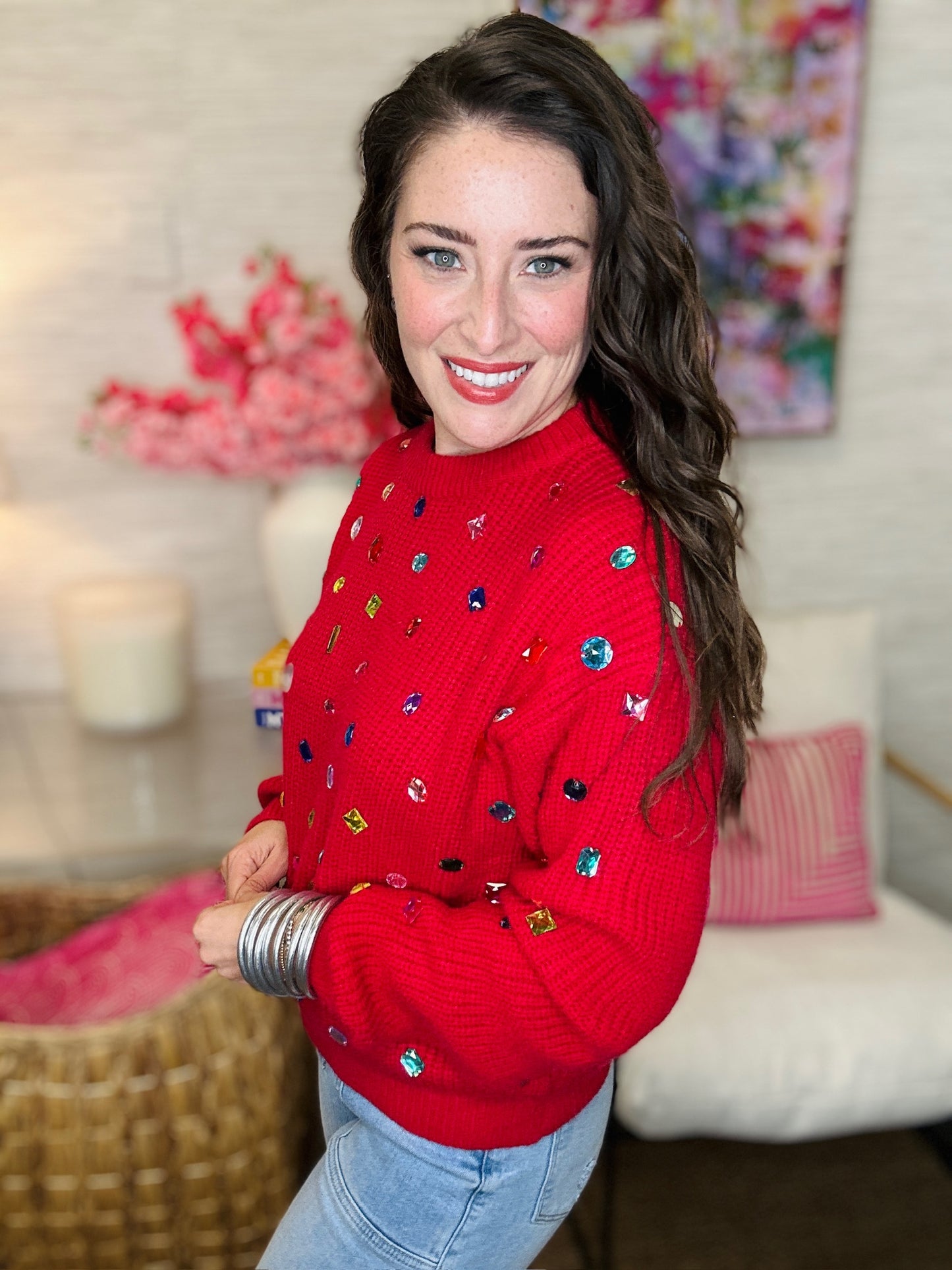 The Ornamental Sweater in Red