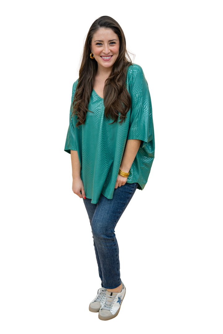 The Green Mamba Poncho Top
