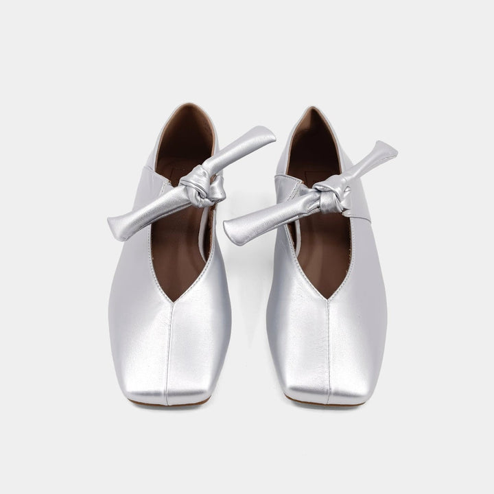 The Silver Antonella Flats