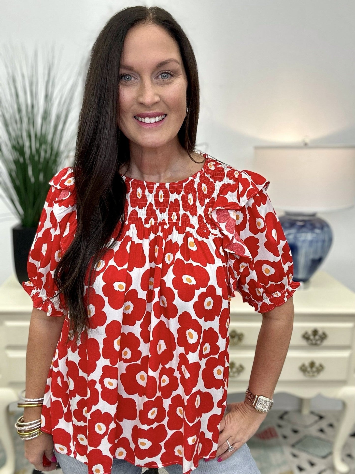 The Red Poppy Top